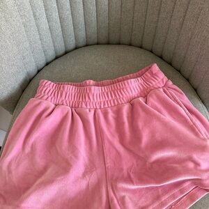 Comfy pink sweat shorts
